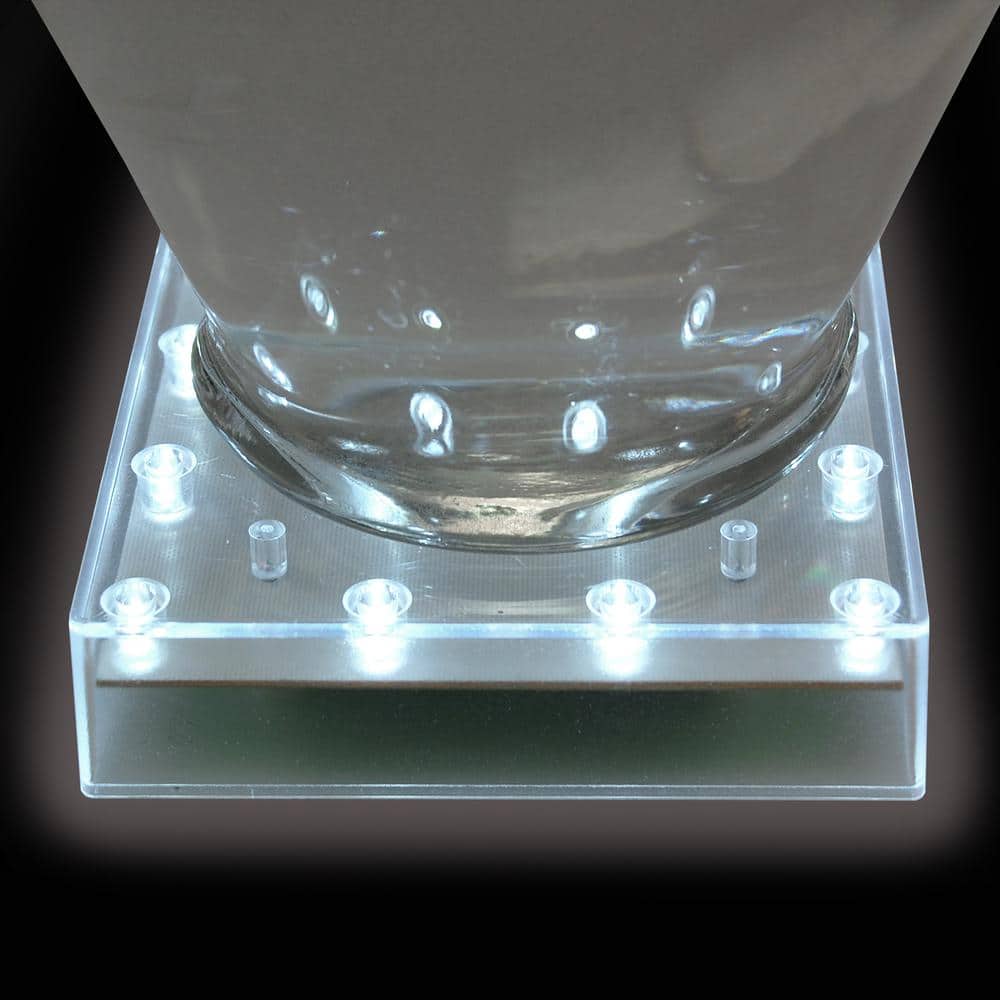 Square Cool White LED Battery Operated Base Light