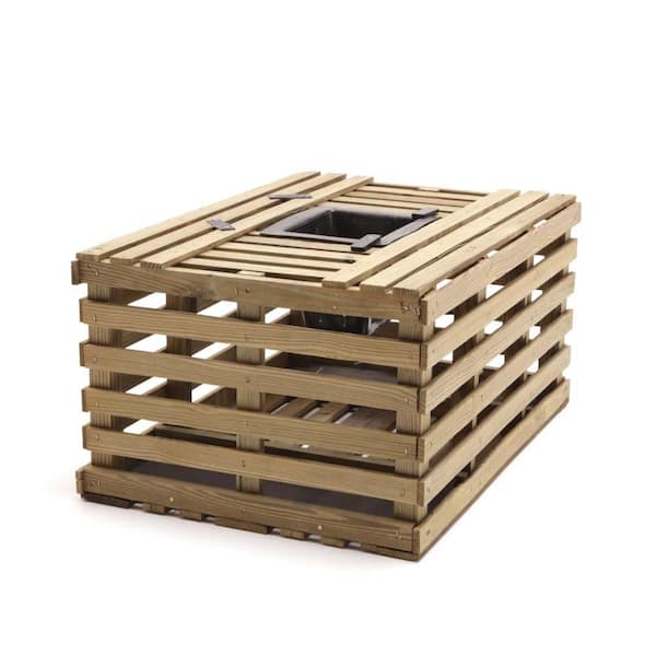 15 in. x 22 in. x 32 in. Pressure-Treated Lobster Trap Wood Crate 229239 -  The Home Depot