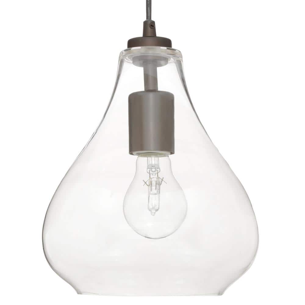 Vintage Mini Globe Pendant Light in Oil Rubbed Bronze with Handblown Glass