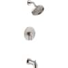 Glacier Bay Axel Single-Handle 1-Spray Tub and Shower Faucet in Brushed ...