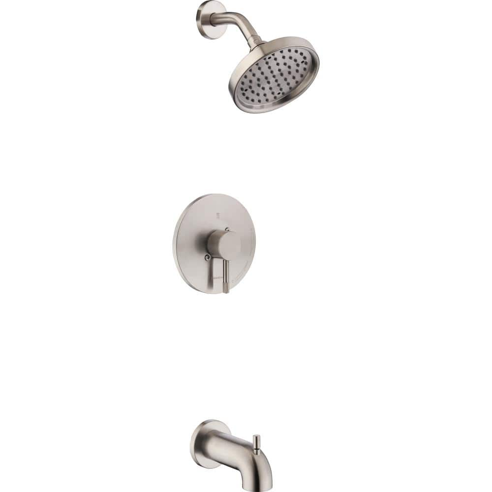 Glacier Bay Axel Single-Handle 1-Spray Tub and Shower Faucet in Brushed Nickel