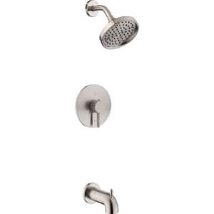 Axel Single-Handle 1-Spray Tub and Shower Faucet in Brushed Nickel