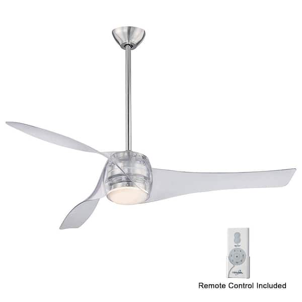 Artemis 58 in. Integrated LED Indoor Translucent Ceiling Fan with Light and Remote Control