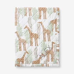 Company Kids Giraffe Play Multi Organic Cotton Percale Stroller Blanket