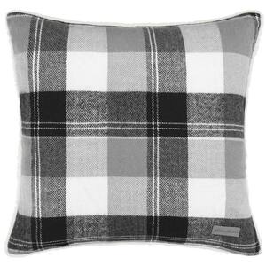 Lodge Grey 1-Piece 20 in. x 20 in. Plush Throw Pillow