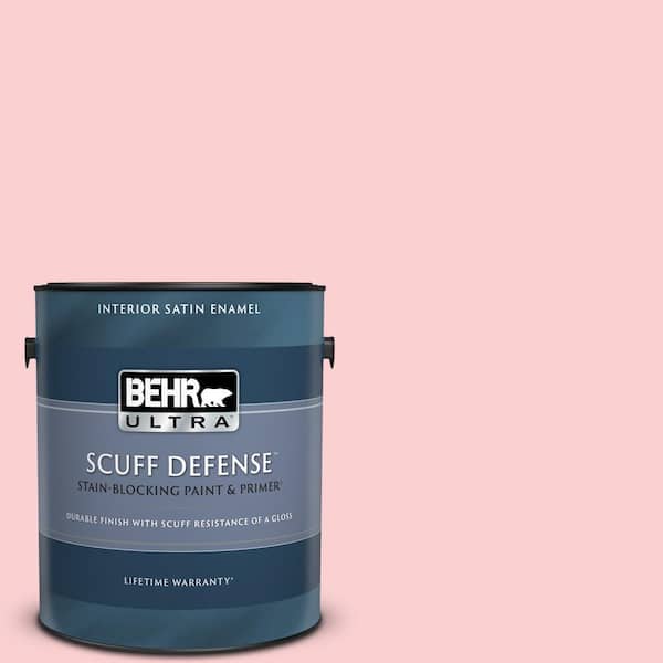 BEHR ULTRA 1 gal. #130A-2 Fading Rose Extra Durable Satin Enamel Interior Paint & Primer