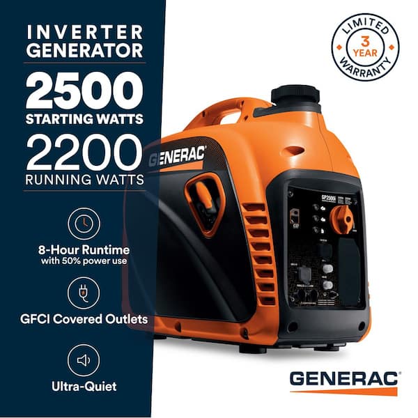 2500 Watt Recoil Start Gasoline Portable Generator Inverter w/ COSense