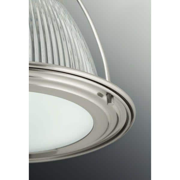 Brushed Nickel Prismatic Glass LED Pendant Light
