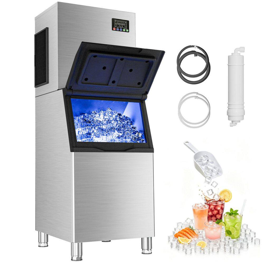 26.4 in. 350 lb./24H Full Size Cubes Freestanding Commercial Ice Maker in Stainless Steel with 200 lbs. Ice Storage price history on PriceWatchPro