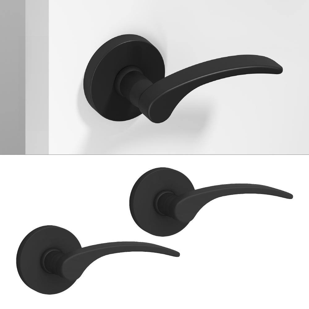 Brook Metal Matte Black Dummy Door Handle with Round Rosette 2-Pack price history on PriceWatchPro