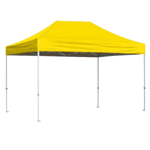 Terracemaster Commercial 8 ft. x 12 ft. Yellow Pop Up Canopy Tent with Roller Bag