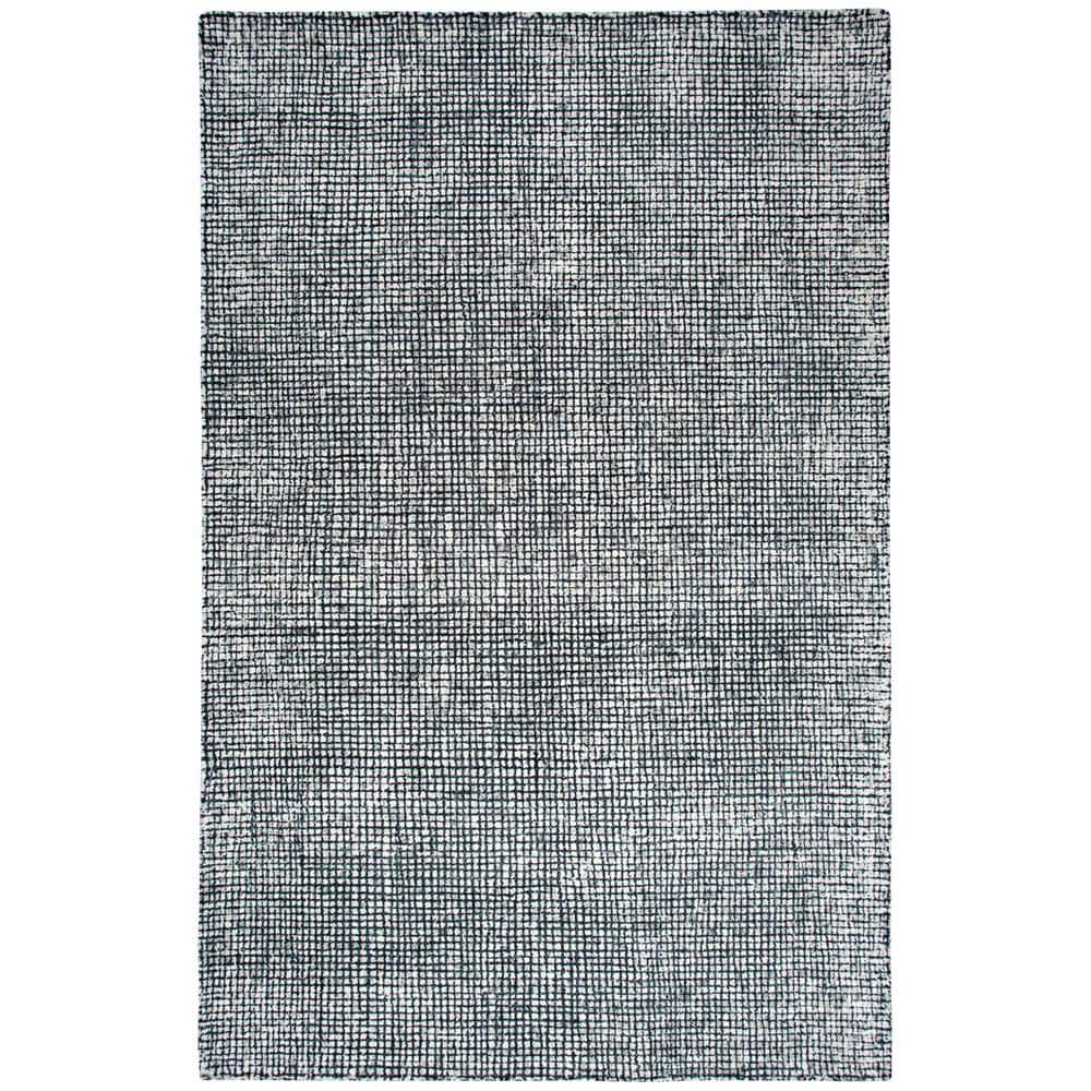 Storm Black and Beige Hand-Tufted Wool Area Rug