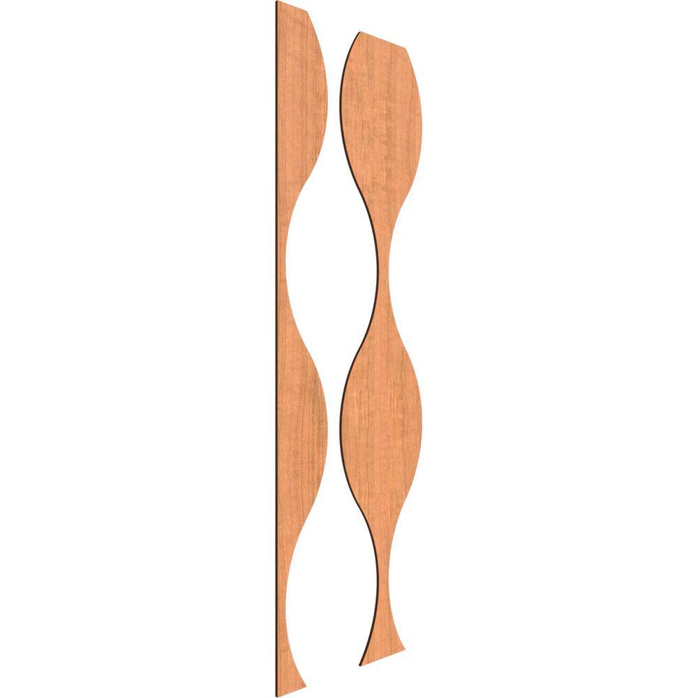 Ozark Cherry Wood Decorative Slat Wall Panel Kit, 47" x 9"