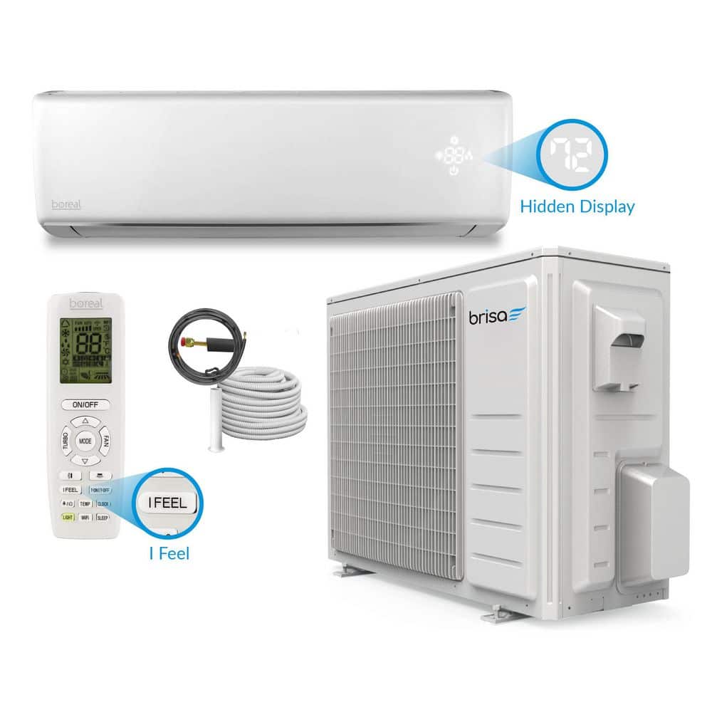 Brisa 19 SEER2 12,000 BTU 1-Ton Ductless Mini Split Air Conditioner with He