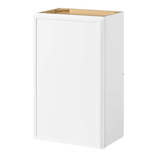 Leyton 18 in. W x 12 in. D x 30 in. H Ready to Assemble Plywood Slim Shaker Wall Kitchen Cabinet in Alpine White
