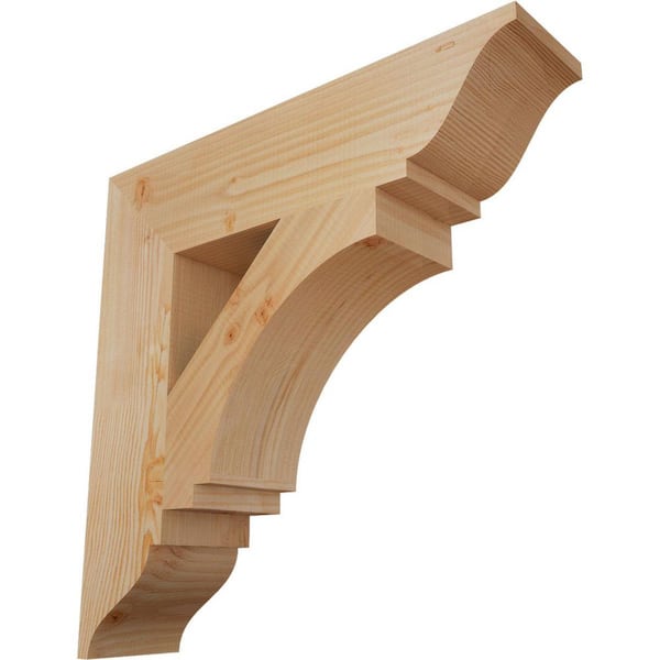 Ekena Millwork 5.5 in. x 24 in. x 24 in. Douglas Fir Imperial Traditional Smooth Bracket