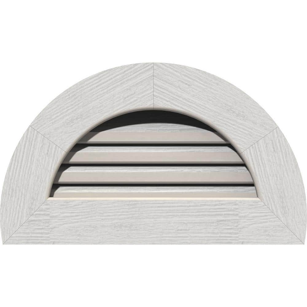 "35"" x 20"" Half Round Primed Rough Sawn Western Red Cedar Wood Paintable Gable Louver Vent Functional" price history on PriceWatchPro