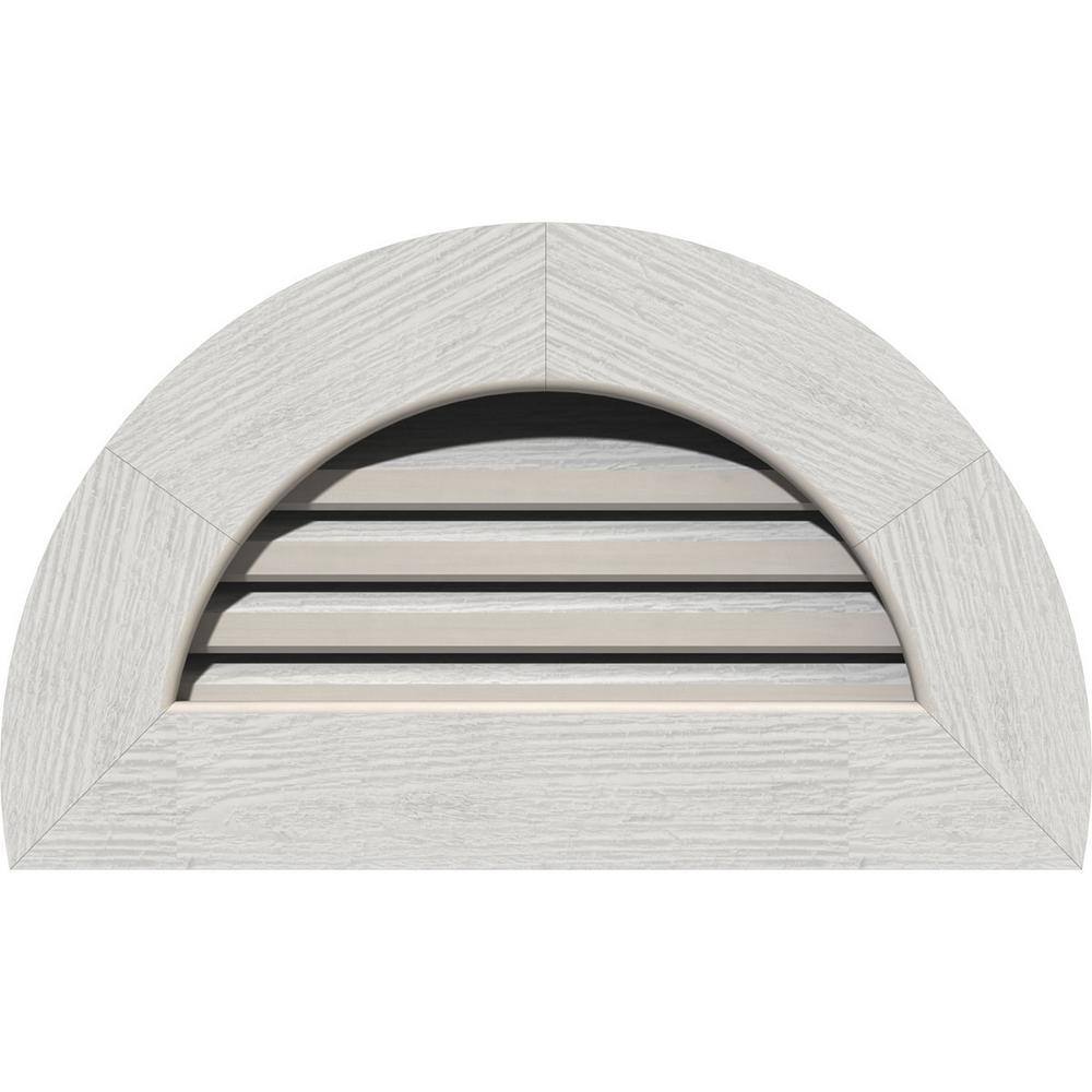 "37"" x 21"" Half Round Primed Rough Sawn Western Red Cedar Wood Paintable Gable Louver Vent Functional" price history on PriceWatchPro