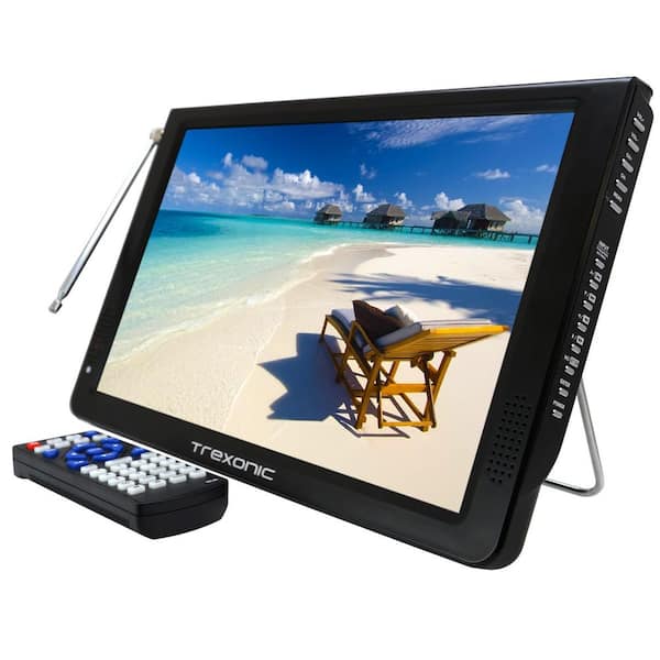 12" Rechargeable LED TV: HDMI, USB, SD, VGA, AV In/Out, Headphone Jack, Tuner, Antenna, Ultra Lightweight