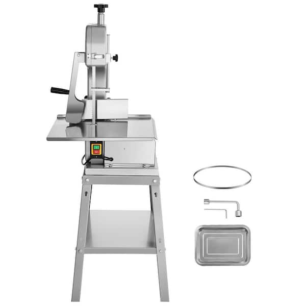 SVOPES Electric Meat Saw, 850 W Stainless Vertical Cutter in Silver, 19.1x15 in. Workbench, 7.09 in. Cutting Thickness 5 Blades