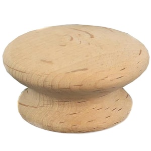 Au Natural 1-3/4 in. Wood Round Cabinet Knob