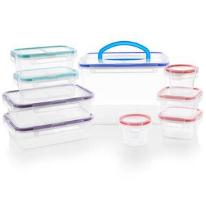 Microwave Upub 12 Piece Plastic Food Storage Containers w/Lids 