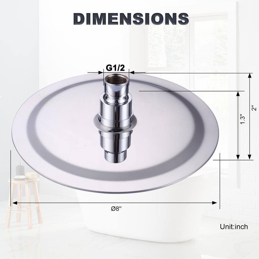 Large Chrome Wall Mounted Rain Shower Head