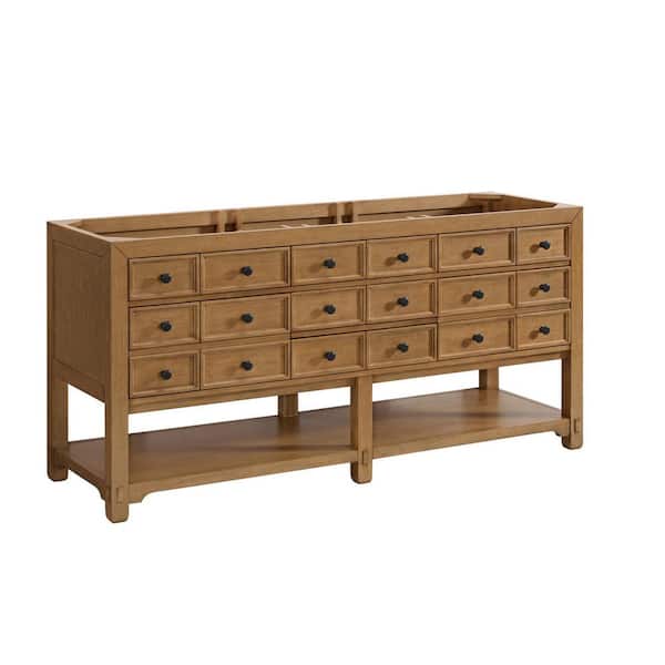 Malibu 72.0 in. W x 23.5 in. D x 34.8 in. H Double Bath Vanity Cabinet Without Top in Amber Birch