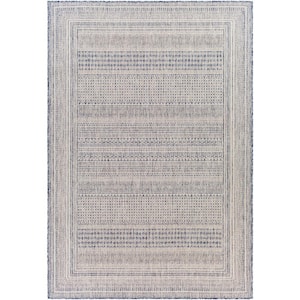 Innaki Blue 8 ft. x 10 ft. Global Indoor/Outdoor Area Rug