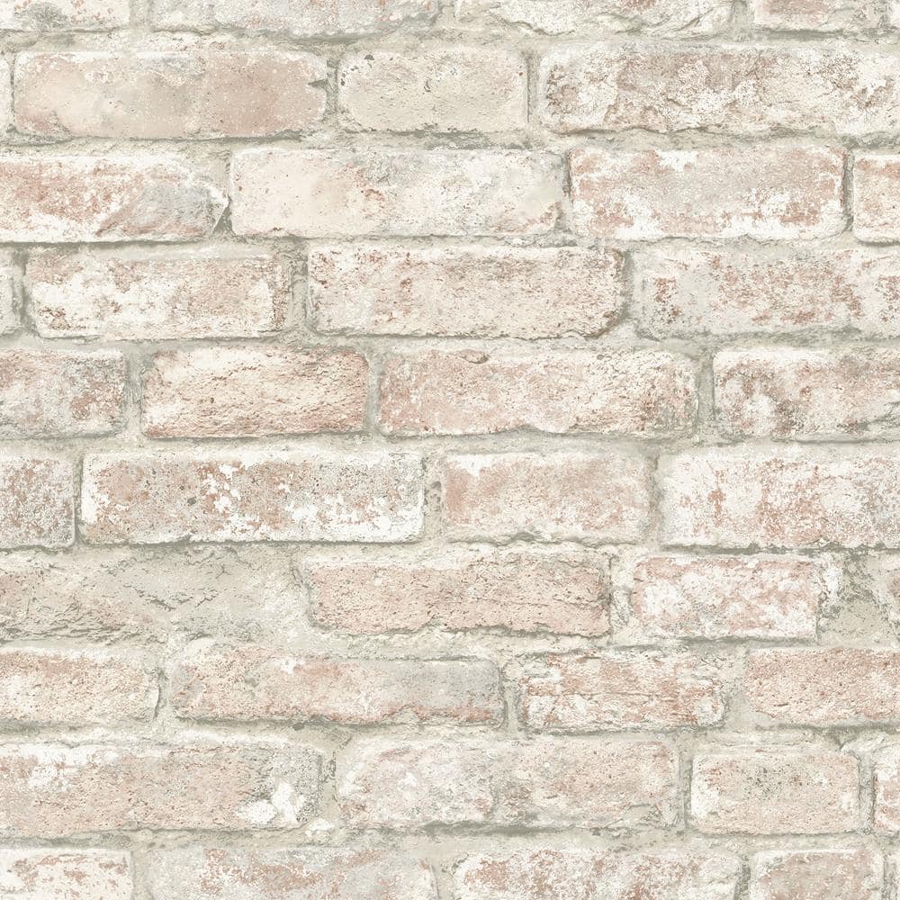 Reviews for InHome White Washed Denver Brick Brown Textured Wallpaper