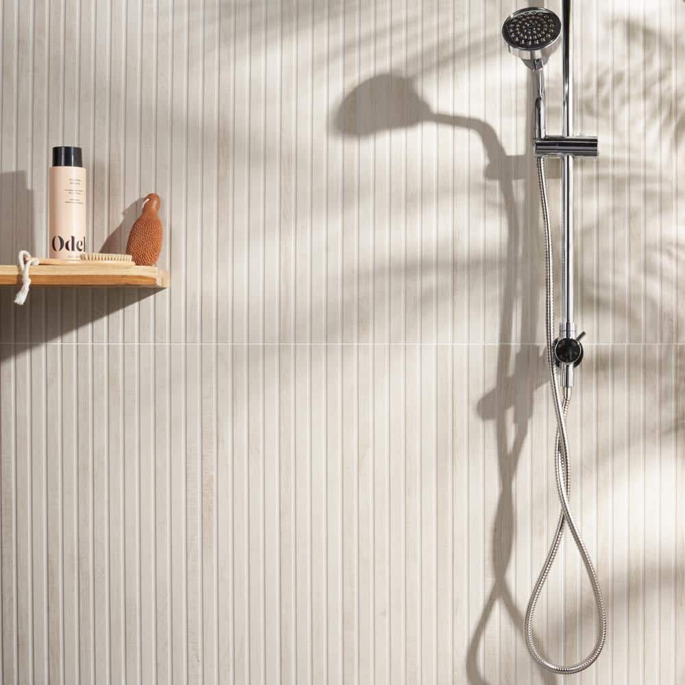 Montgomery 24x48 White Ribbed Porcelain Wall Tile