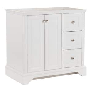 Stratfield 36 in. W x 22 in. D x 34 in. H Bath Vanity Cabinet without Top in White