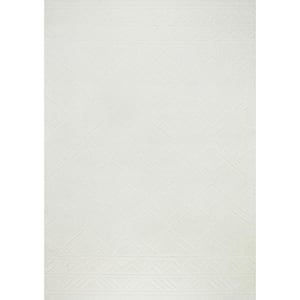 Paris Shag Ivory 8 ft. x 10 ft. Geometric Area Rug