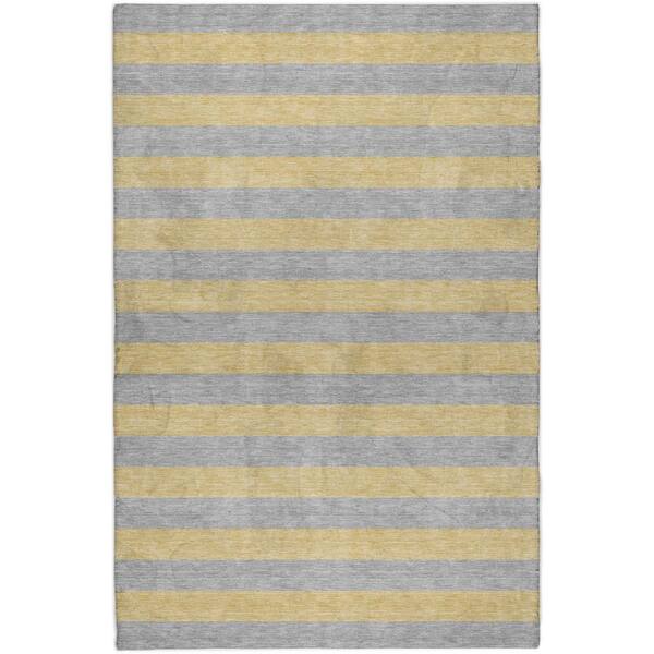 Dream Shag Premium Machine Washable Abstract ADS530 Silver 8 ft. x 10 ft. Area Rug