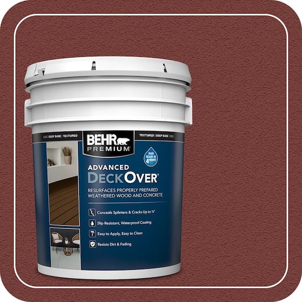 5 gal. #SC-112 Barn Red Textured Solid Color Exterior Wood and Concrete Coating