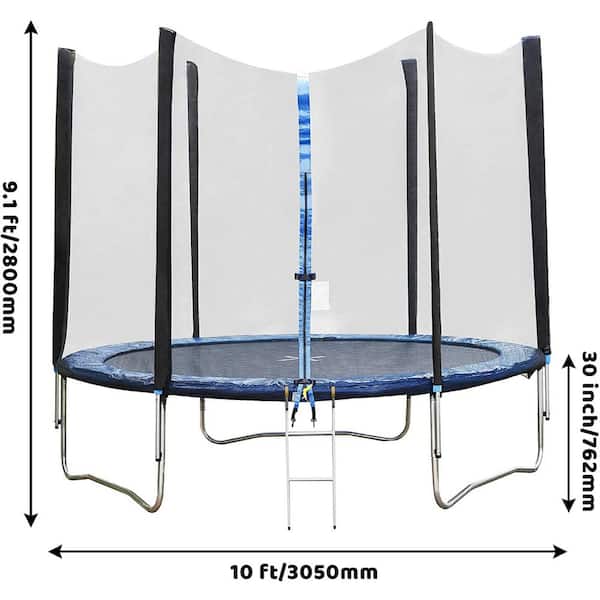 10FT Trampoline Children Indoor Outdoor Adults Trampoline Safety Enclosure USA 