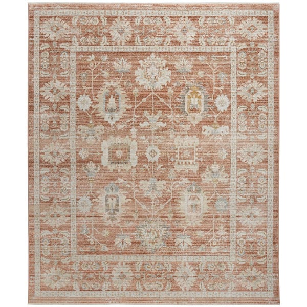 Nourison Oases Terracotta 10 ft. x 14 ft. Distressed Traditional Area Rug