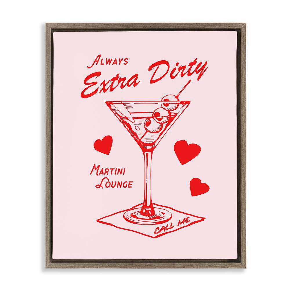 Always Extra Dirty Martini by House of Lulu Brown Floater Frame Food Graphic Art Print 31 in. x 25 in. price history on PriceWatchPro