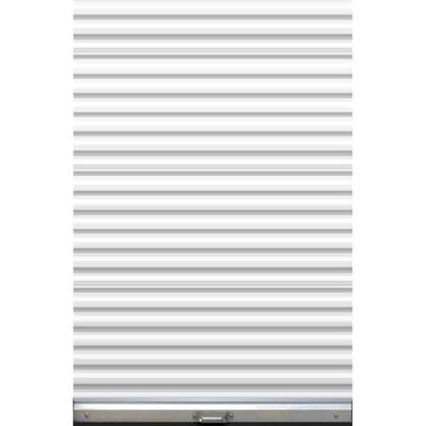 4ft x 7ft Non-Insulated Glossy White Roll-Up Garage Door without windows