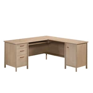 Whitaker Point 66 in. L-Shape Natural Maple Computer Desk with File Storage and Slid-Out Keyboard Shelf