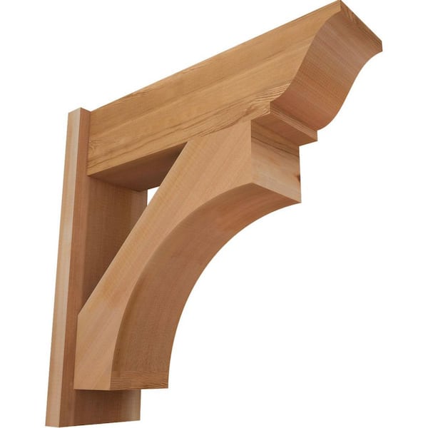 Ekena Millwork 8 in. x 24 in. x 24 in. Westlake Traditional Smooth Western Red Cedar Outlooker