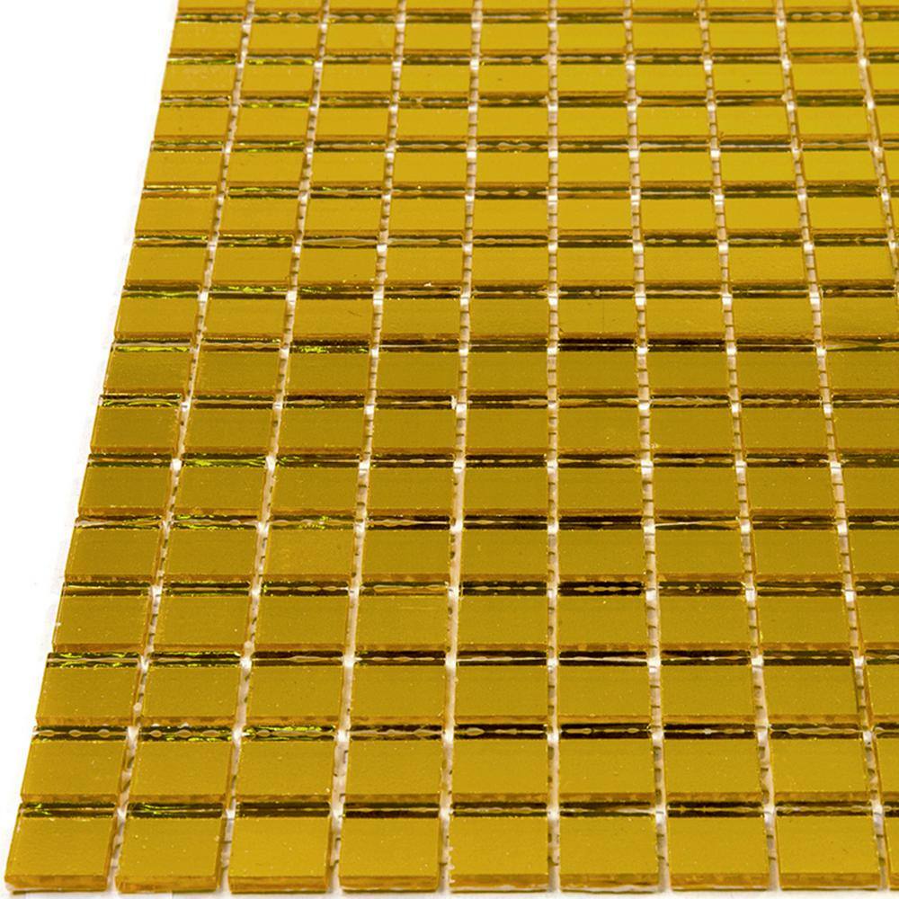 Altin 11.6" x 11.6" Iridescent Glass Mosaic Tile