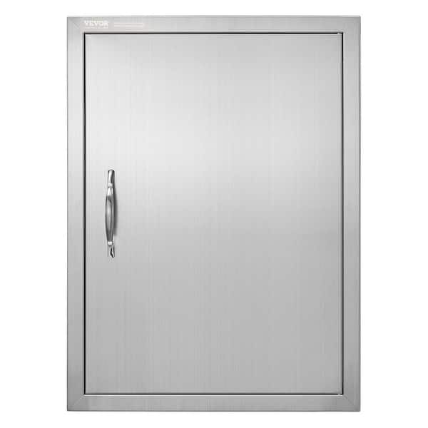 VEVOR 20 in. W x 27 in. H Single Outdoor Kitchen Door BBQ Access Door Stainless Steel Flush Mount Door Wall Vertical Door