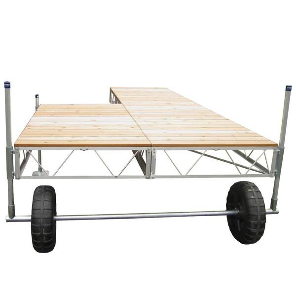 40 ft. Patio Roll-in Dock with Cedar Decking