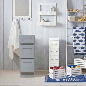 12 in. W x 21 in. D x 32.5 in. H 3-Drawers Bath Vanity Cabinet Only in Gray
