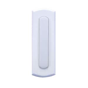 Wireless Battery Operated Doorbell Push Button, Colonial Style White