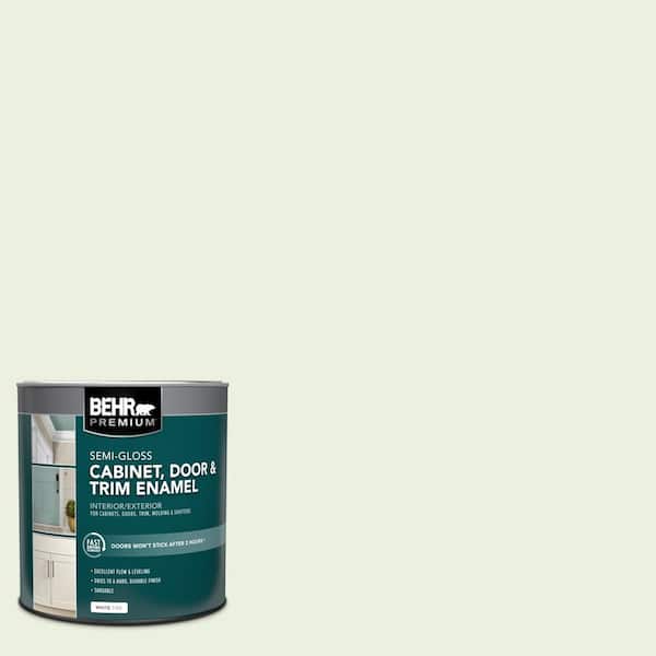 BEHR PREMIUM 1 qt. #M360-1 Glisten Green Semi-Gloss Enamel Interior/Exterior Cabinet, Door & Trim Paint