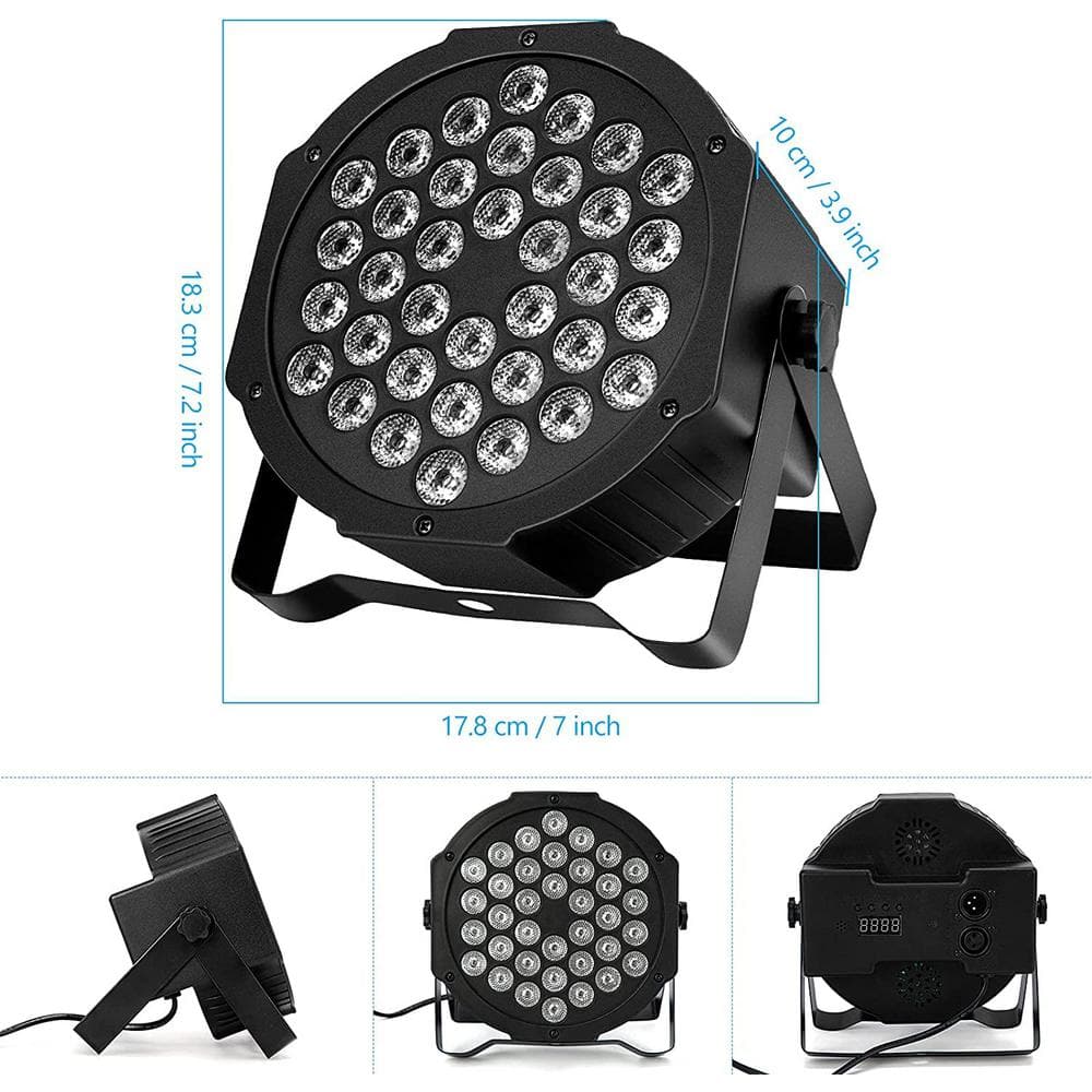 192 LED Bühnenlicht Partylicht – Disco-Scheinwerfer Mit 23 Effekten, Sound-Aktivierung, DMX, Auto-Modus, RGBW, 360° Abdeckung – Für Clubs, Bühnen & Partys Sound Aktiviertes Licht