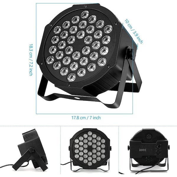 RGB 36 LED Stage Lights DJ Par Lights, Sound Activated, Remote