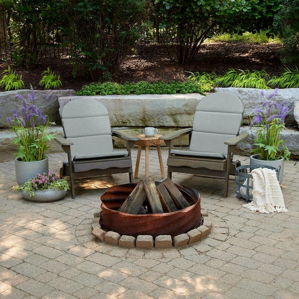ARDEN 28 x 20 Outdoor Foam Adirondack Cushion, Stone Grey Leala